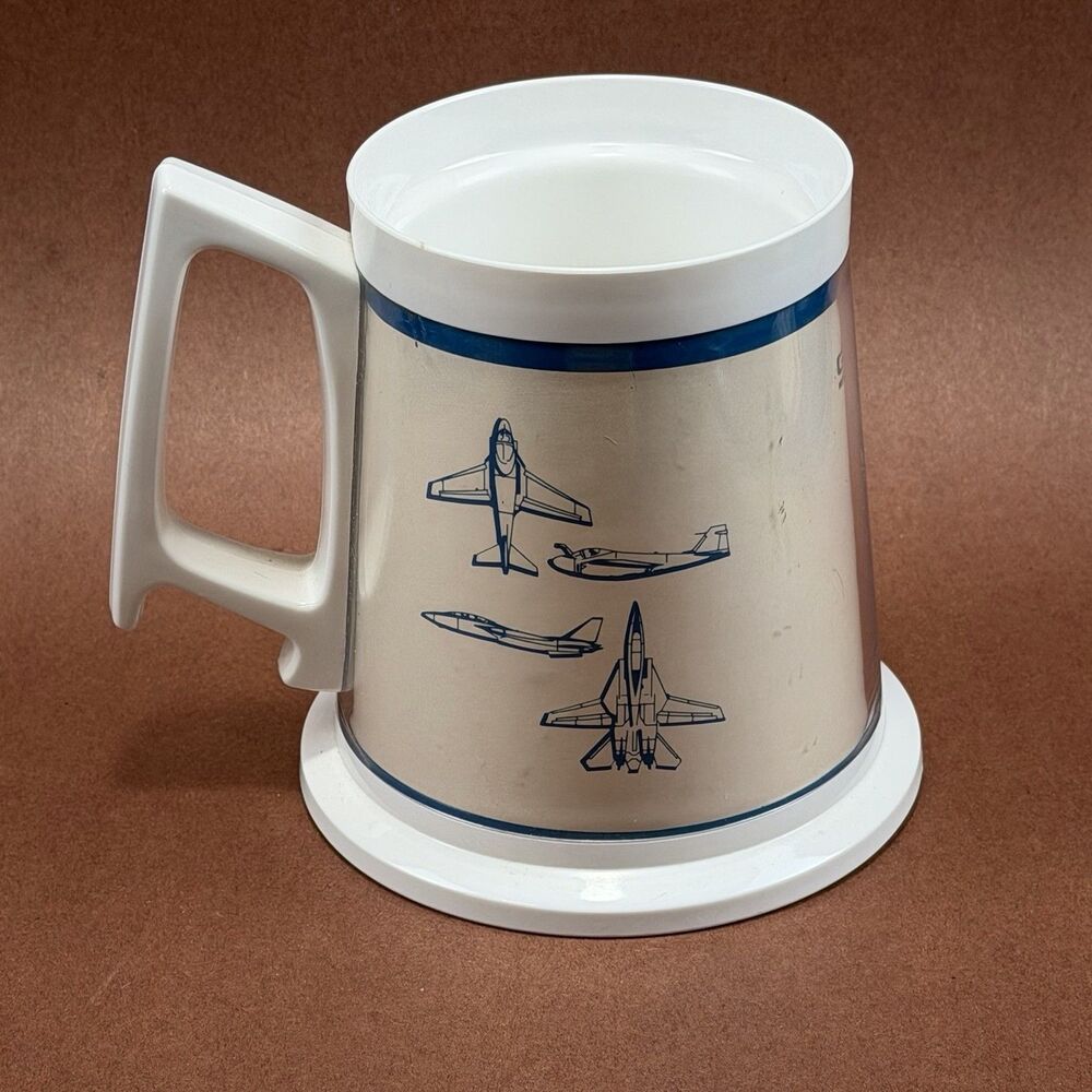 Vintage Flambeau Grumman Aerospace Plastic Cup Mug